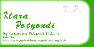 klara potyondi business card